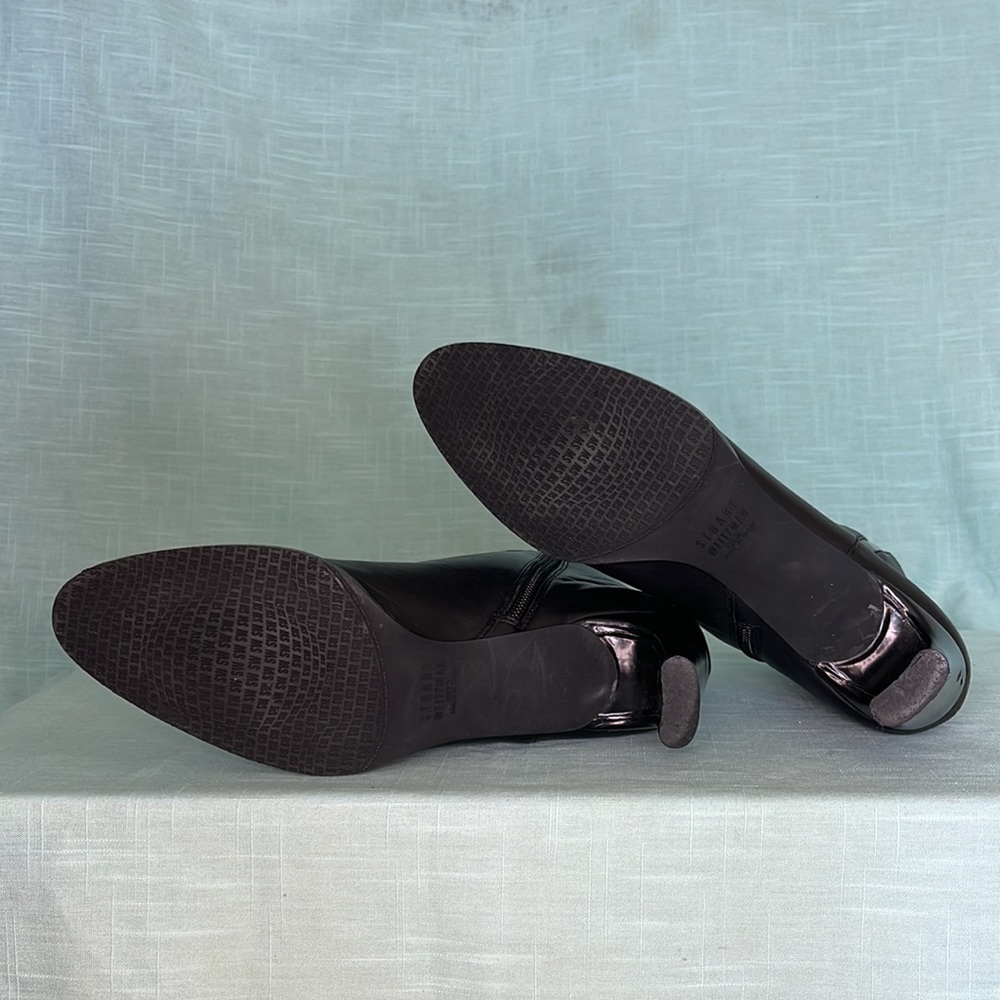 Stuart Weitzman | Heeled Booties | Leather | Size 6.5 | Very Good Condition - Picture 12 of 13